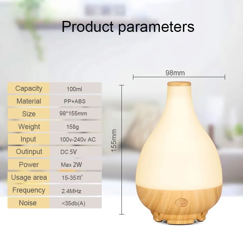 Лидер продаж USB Электрический аромадиффузор ультразвуковой увлажнитель воздуха
