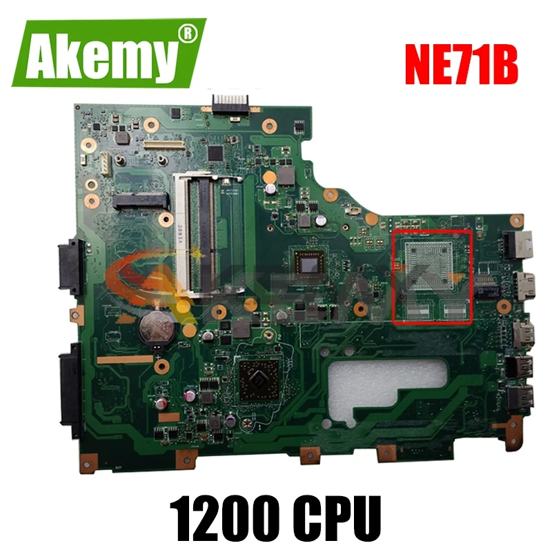 

Протестированная материнская плата AKEMY для ноутбука NBC1U11002 EG70BZ, для процессора Gateway NE71B 1200, Встроенная плата DDR3