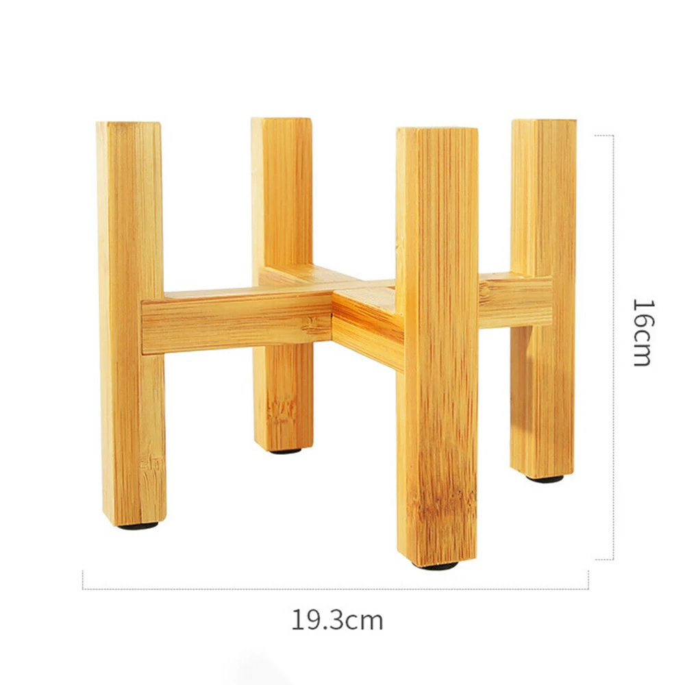 

Garden Planter Holder Wooden Plant Stand Flower T Shelf Rack Display Organiser Four-Legged Flower Stand