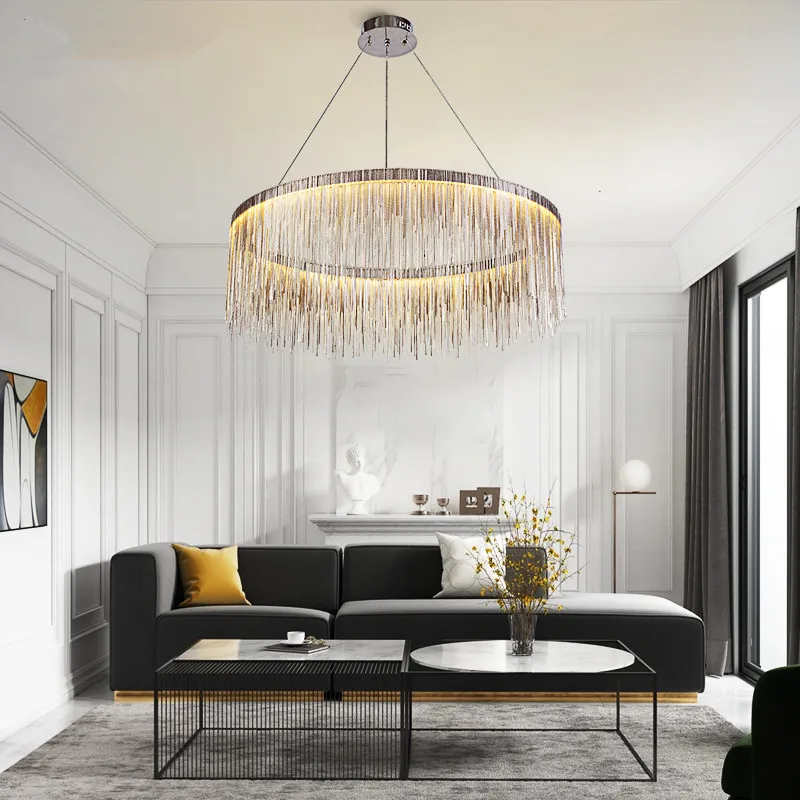 Современный круглый светодиодный подвесной светильник в стиле пост модерн