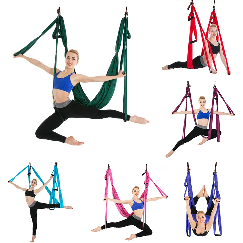 Аэрограф для йоги ультра сильный антигравитационный гамак набор слинг инверсия