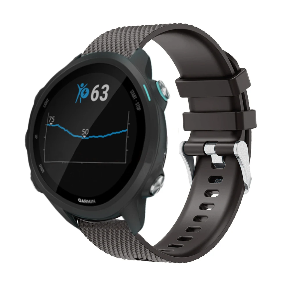 UEBN 20 мм силиконовый спортивный ремешок с текстурой для Garmin Forerunner 245 645 музыка