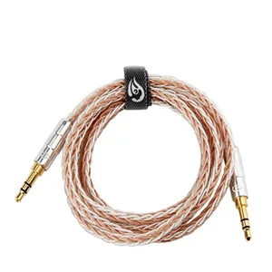 3 5 mm jack audio cable male to male aux cable gold plated 3 5mm plug copper silver plated wire 0 5m 1 2m hifi speaker line free global shipping
