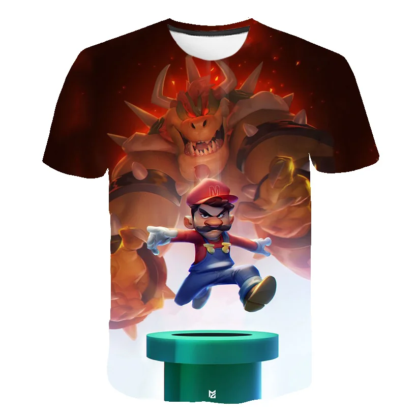 

Summer 3D Printed Boy/Girl Sonic Hedgehogs And Super Mario Cartoon T-Shirts For Kids Short-Sleeved T-Shirts For Kids Casual Wear
