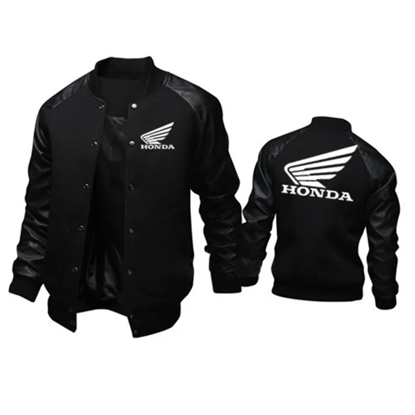 

Spring Autumn Men's Honda Car Logo Street Hip Hop Clothing Hoodie Printed Jacket Men's Sports Casual Zipper College Punk Jacket
