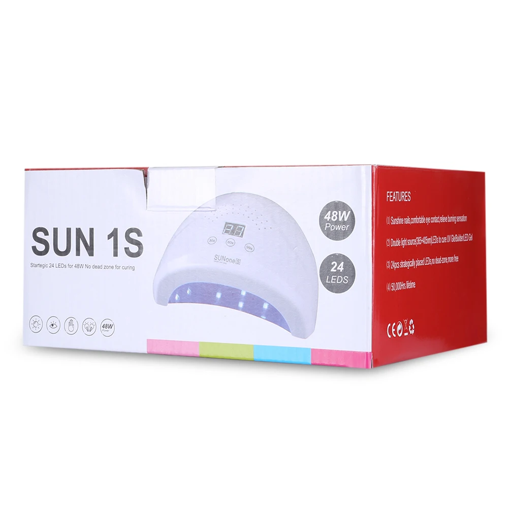 УФ-светодиодный Сушилка для ногтей SUN-1S лампа сушки гель-лака с инфракрасным