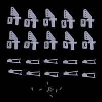 10 sets medium lock on nylon control horn and clevis 21mm set rudder servo ailerons elevators for rc fixed wing airplane