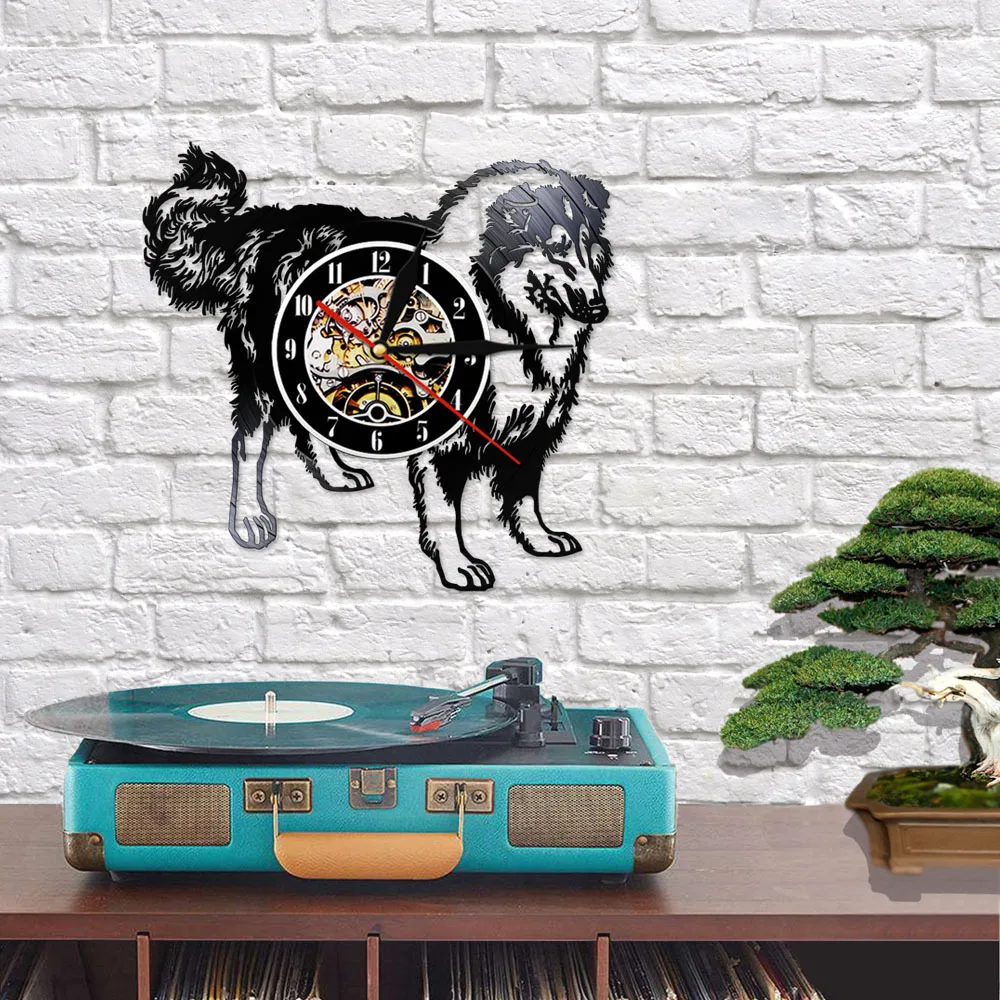 Настенные часы Schnauzer с изображением собаки виниловая пластина грубый колли клуб