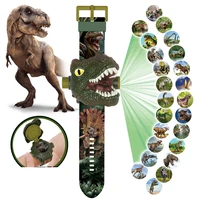 kids dinosaur flashlight watch projection flashlight toys for children 24 night photo picture light bedtime educational toy gift