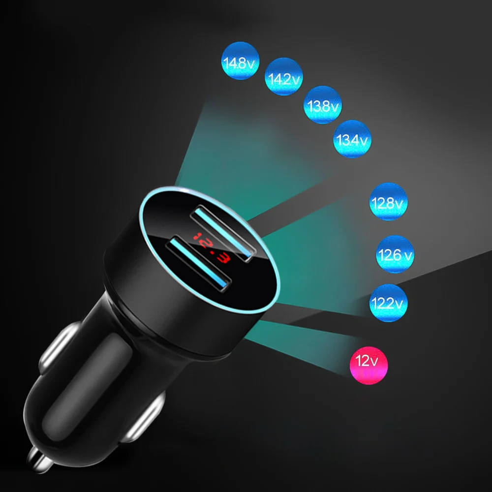 Портативное автомобильное зарядное устройство с двумя USB портами 5 В 3 4 А|Кабели