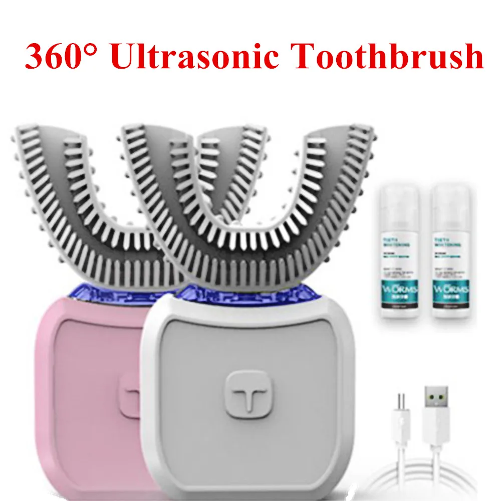 Зубная щетка электрическая ультразвуковая 360 градусов 4 режима|Электрические