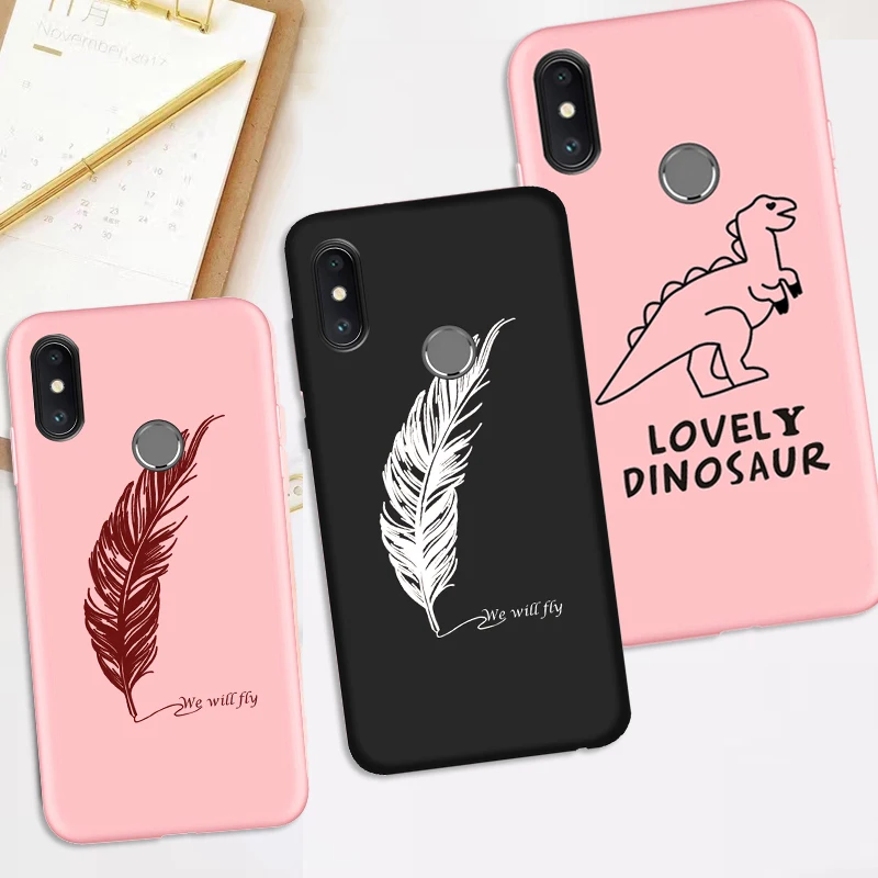 Силиконовый чехол с перьями для Xiaomi Redmi note 8 7 6 5 Pro 8A 7A 6A 5A S2 животными mi 9 lite A3 A2 A1 5X 6X