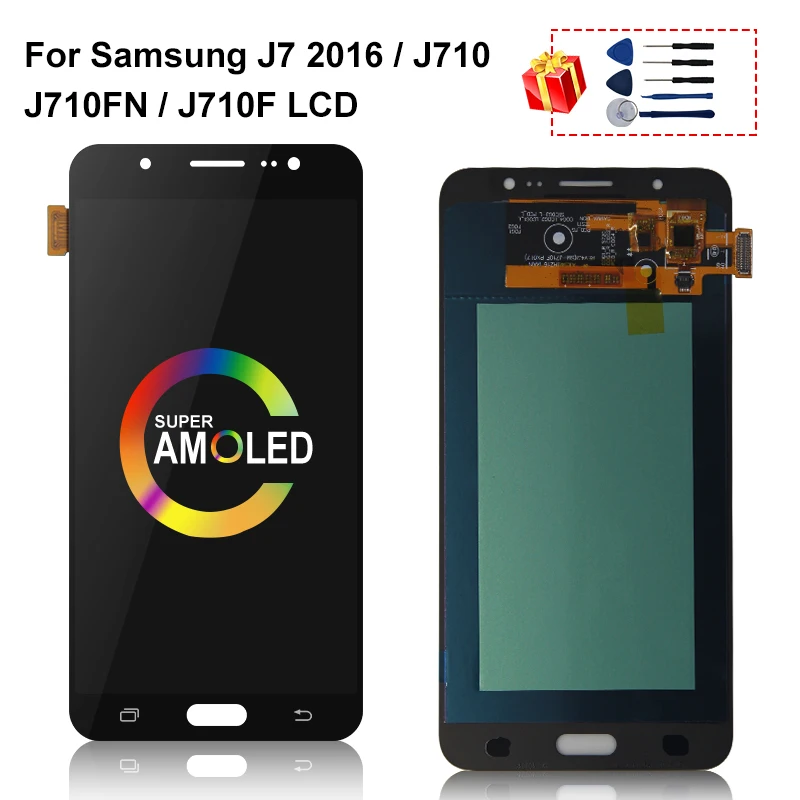 Super AMOLED для Samsung Galaxy J7 2016 J710 LCD J710FN J710F J710M J710Y J710G J710H дисплей сенсорный экран