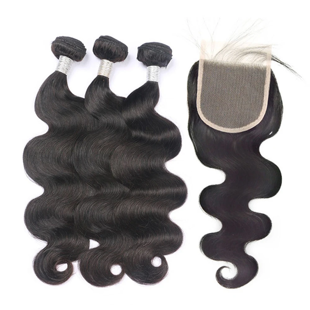 Волнистые волосы для наращивания человеческие 3 пряди с застежкой бразильские