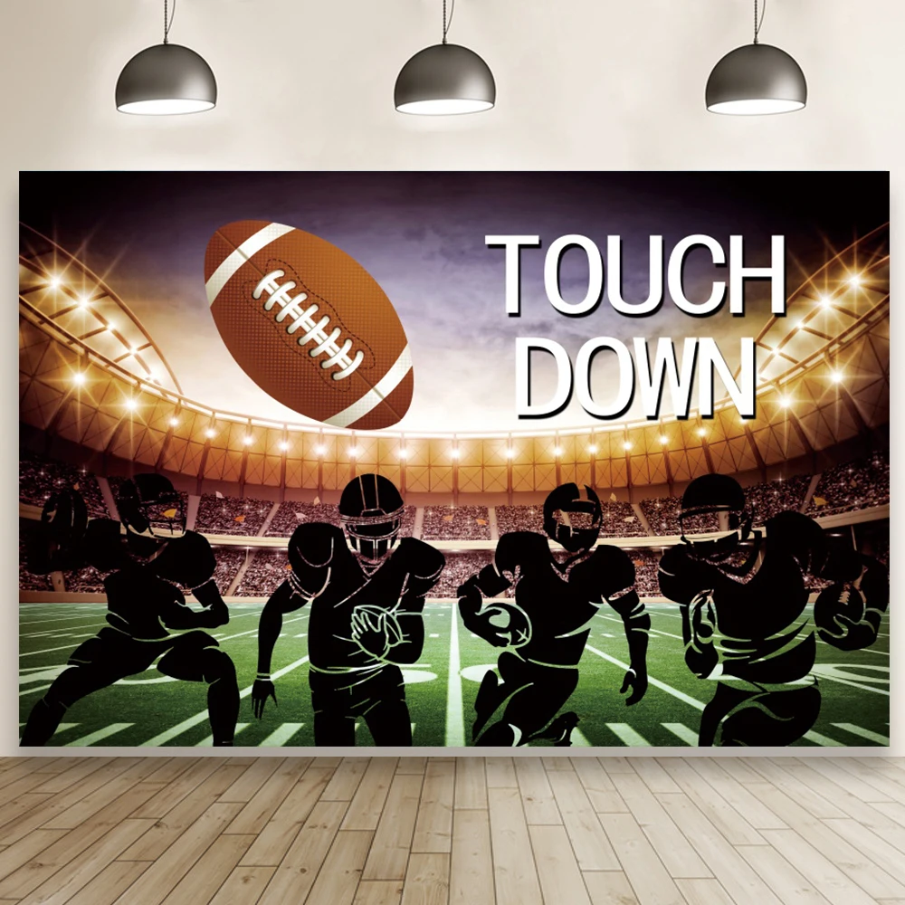 Football Rugby Score Touch Down Backdrop Photography Children Birthday Party Baby Shower Background Studio Decors Photozone Prop