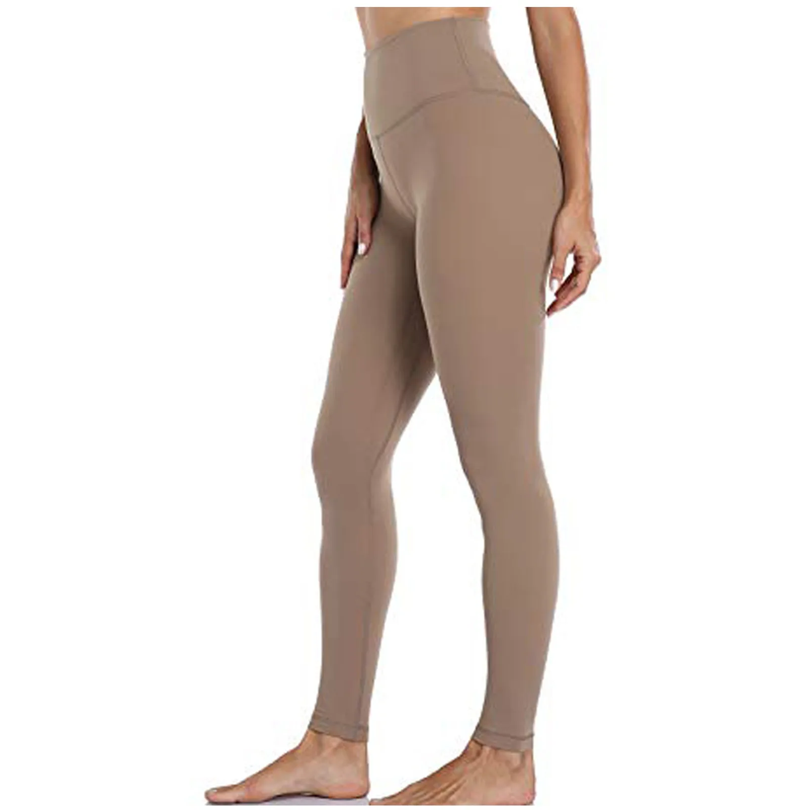 

Women's High Waist Solid Color Tight Fitness Yoga Pants Nude Hidden Yoga Pants pantalones de mujer лосины для фитнеса