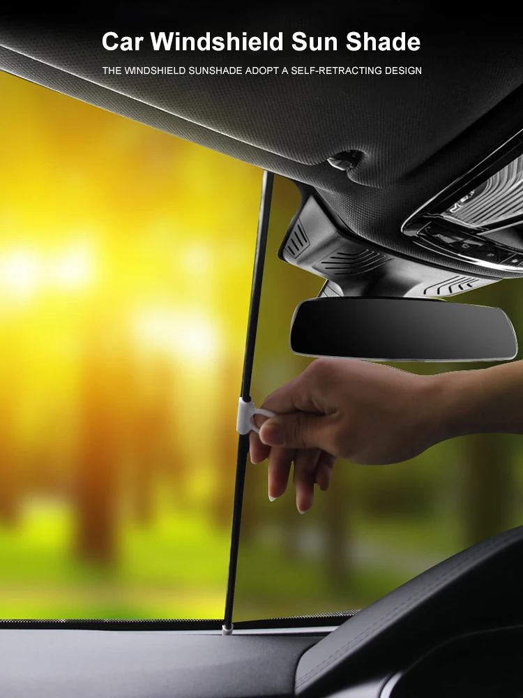 

Retractable Car Roller Sun Shade Auto Windshield Sun Shades Shading And Sun-shading Durable Car Interior Product Car Accessories