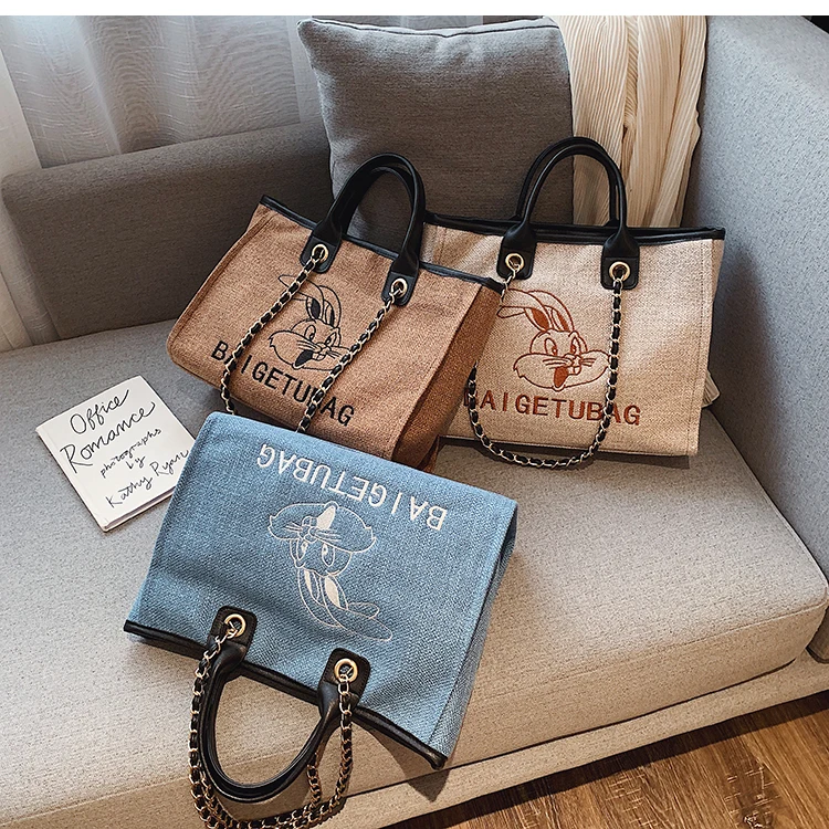

Casual Canvas Women Handbags Designer Letters Shoulder Crossbody Bags Female Large Capacity Totes Leather Patchwork Shopper Bag