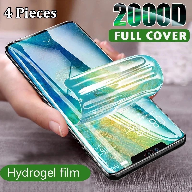 4PCS Hidrogel Hydrogel Film for Huawei P40 P30 P50 Pro lite Honor 50 SE x9 X20 Screen Protector Glass Film Mate 40 30 x7 x8