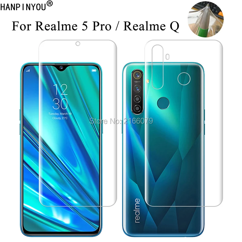 Для OPPO Realme 5 Pro/Realme Q прозрачная ТПУ/матовая анти-отпечатки пальцев гидрогель полное покрытие мягкая защитная пленка для экрана(не стекло