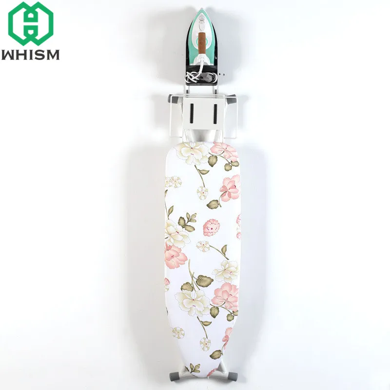 WHISM Wall Mounted Iron Board Ironing Table Storage Rack Laundry Holder with Hooks Stand Shelf Home Room Organizer | Дом и сад