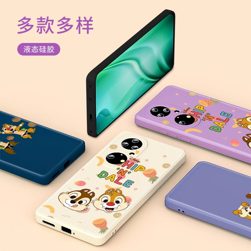 

Chip N Dale Cute Disney for Huawei P50 P40 P30 P20 Lite Pro P Smart Z Pro Plus 2021 2019 Liquid Silicone Soft Phone Case