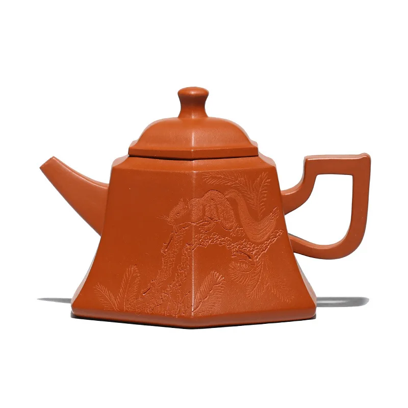 

NiXinAn recommended six Fang Jinzhong medium sand tea pot lettering with rain Jiang Jingming authentic hand the teapot
