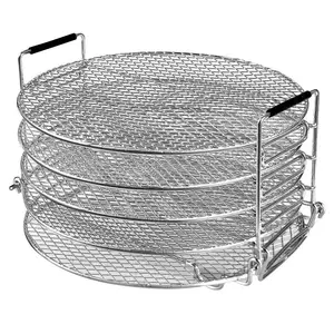 grill stand air fryer five layers stackable grill food stainless steel dehydrator rack home kitchen barbecue rack gadget tools free global shipping