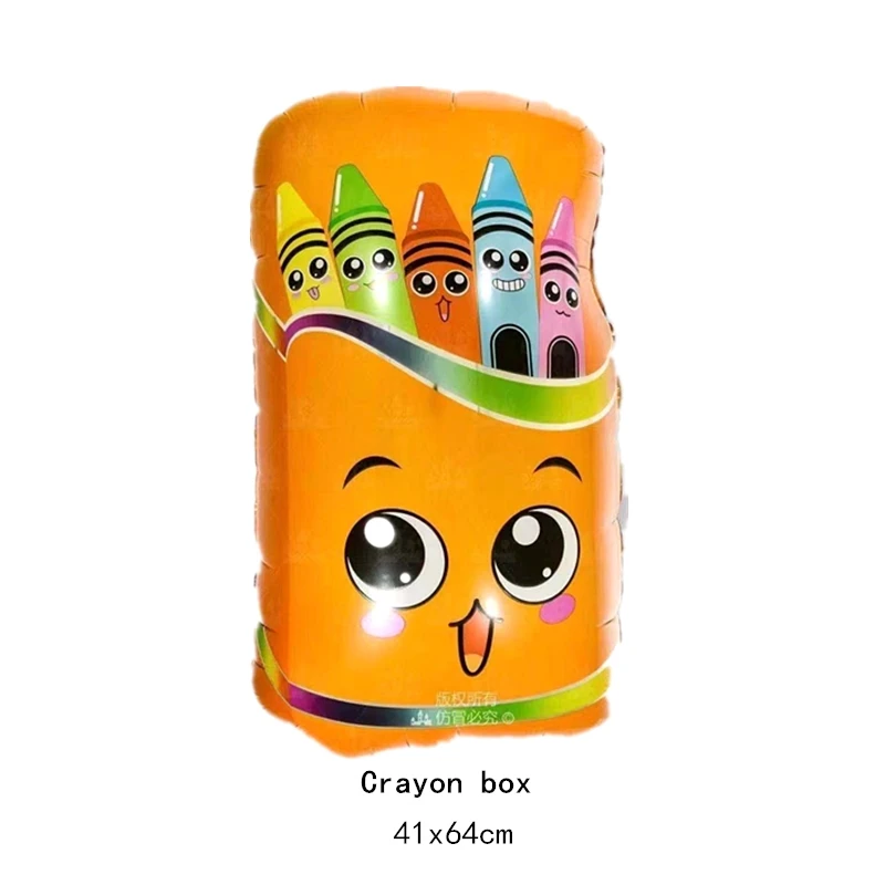 Новая цветная школьная крутая Фольга Воздушный шар школьный карандаш коробка