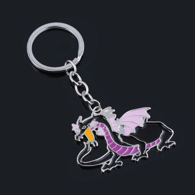 Movie Maleficen Dragon KEYCHAIN High Quality Animal Metal Keyring Men Car Women Bag Accessories Halloween Gift | Украшения и