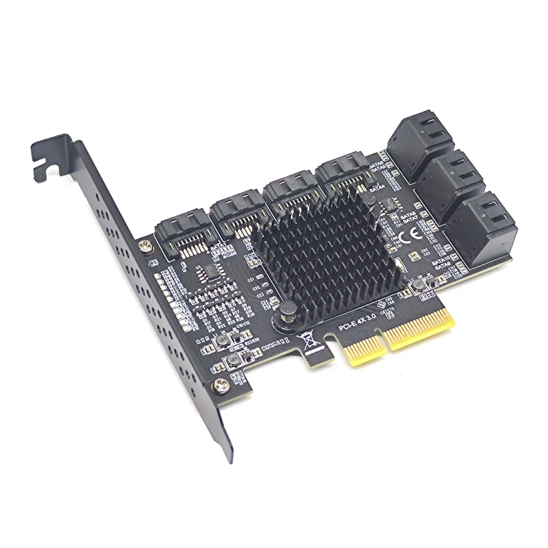 

Chia Mining PCIE SATA Card Adapter 10 port SATA 3.0 to PCIe3.0 X4 Expansion Card SATA 3 III PCI-e PCI Express SATA3.0 Controller