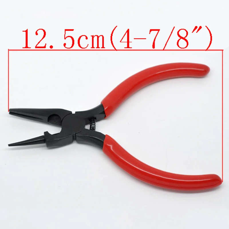 

2021 Hot Sale High Quality DIY Equipments Red Round Nose and Concave Pliers DIY Beading Jewelry Making Tools and Accessories