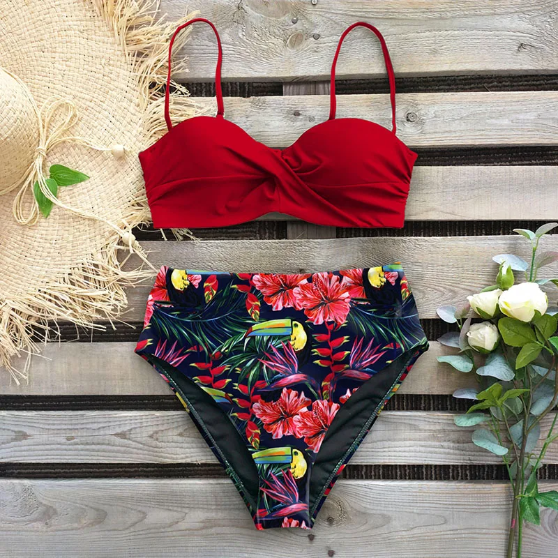 Sexy Bikini 2021 Female Swimsuit Women Swimwear Thong Push Up Bikinis Set High Waist Swimming Suits Ruffled Bathing Suit
