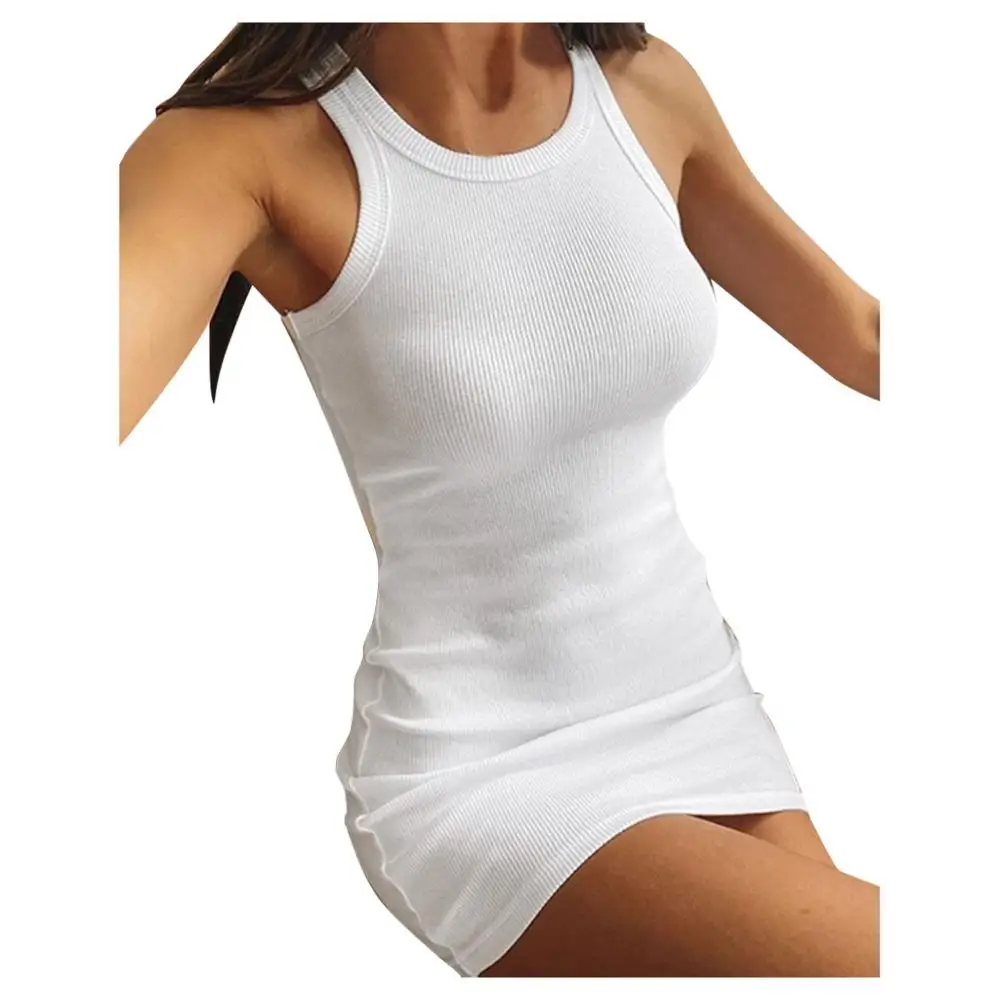 Летние женские сексуальные бедра однотонные тканевое платье с О образным