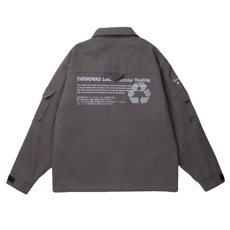 Грузовой куртка Для мужчин многофункциональные карманы s отложной воротник в