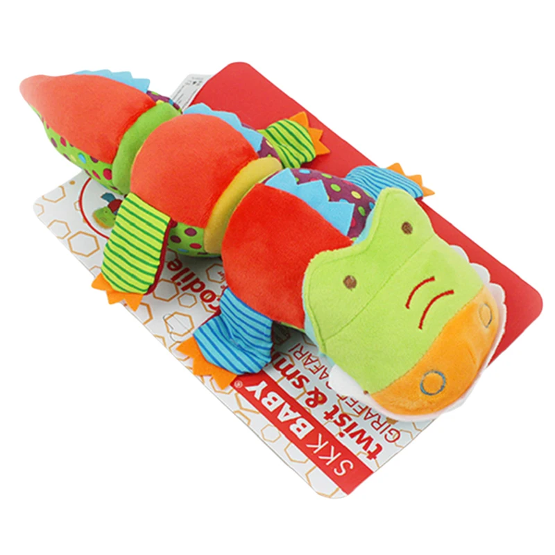 

Hot Crocodile Rattle Doll Baby Toy Musical With Ring Bell Cute Cartoon Animal Plush Doll Early Educational