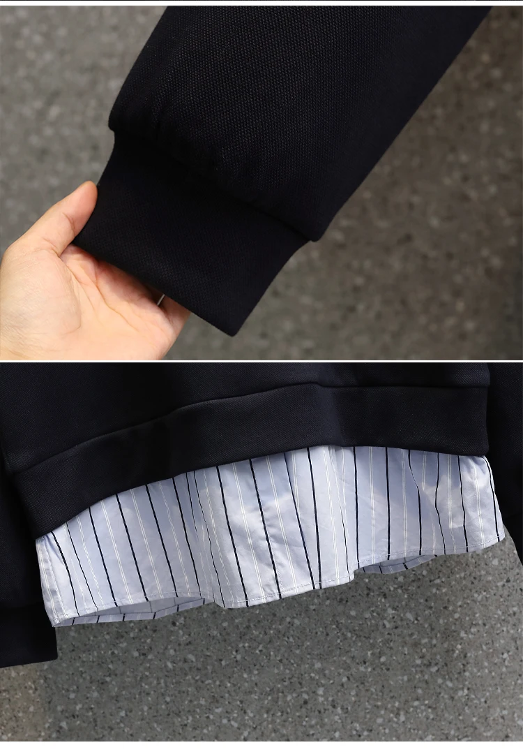 Женский свободный пуловер в полоску с длинным рукавом и круглым вырезом | Женская