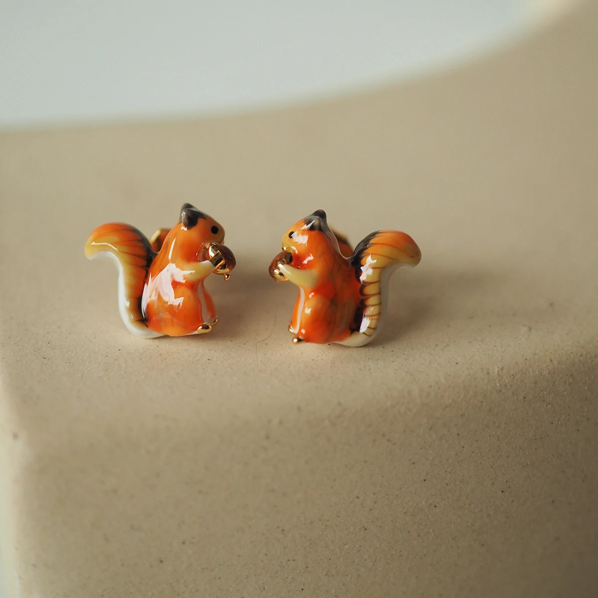 

Cute Animal Squirrel Stud Earrings for Girls New Trendy Hand-painting Enamel Children's Funny Delicate Women Gift Earrings