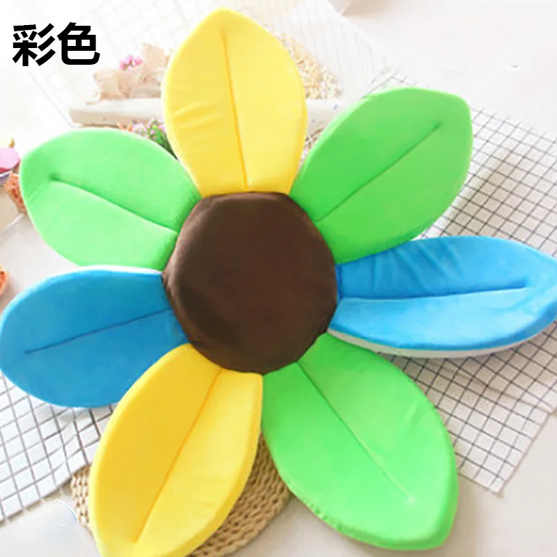 Multicolor Для Новорожденных Детская ванна Складная Цветущая мочалка; мочалка В Виде Цветка Ванна Цветущая Подсолнух детское сиденье коврик Детская игровая подушка для ванны противоскользящая - Цвет: Multicolor