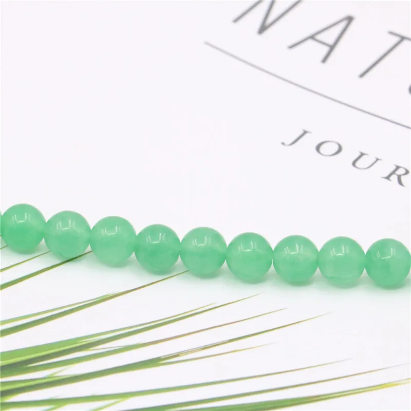 Бесплатная доставка Натуральный камень зеленый авантюрин нефрит Круглый 4/6/8/10/12