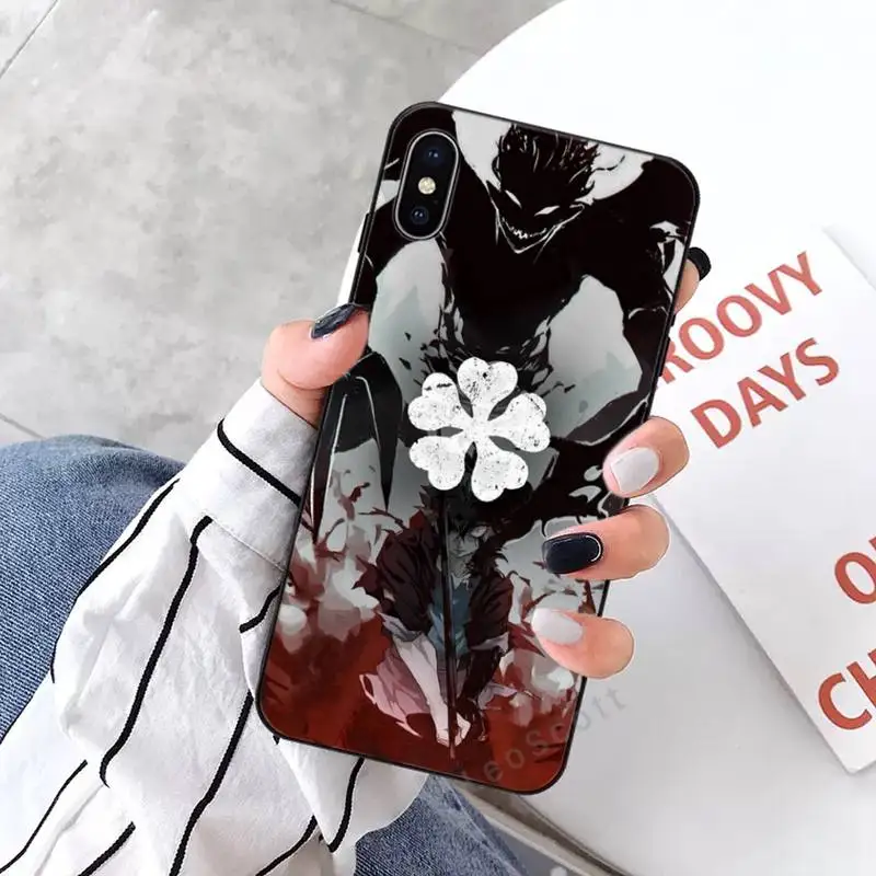 

anime Black Clover Phone Case for iPhone 11 12 mini pro XS MAX 8 7 6 6S Plus X 5S SE 2020 XR