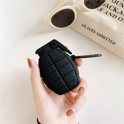 Black Для AirPods 2 Чехол 3D милое мультяшное мягкое Силиконовое беспроводное Bluetooth наушники чехол s для Apple Airpods чехол Funda - Цвет: Black