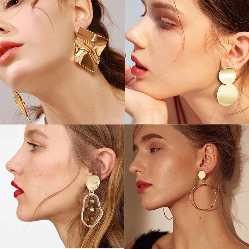 Новые корейские массивные висячие серьги 2020 для женщин и девушек Модные