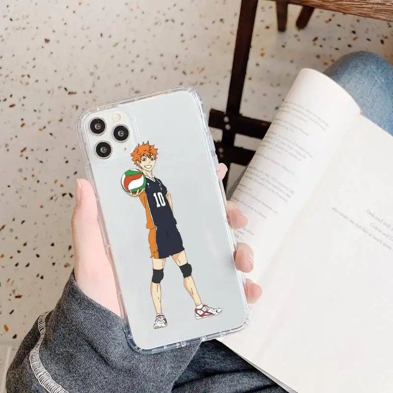 

Haikyuu Hinata Anime Volleyball Phone Case Transparent soft For iphone 5 5s 5c se 6 6s 7 8 11 12 plus mini x xs xr pro max