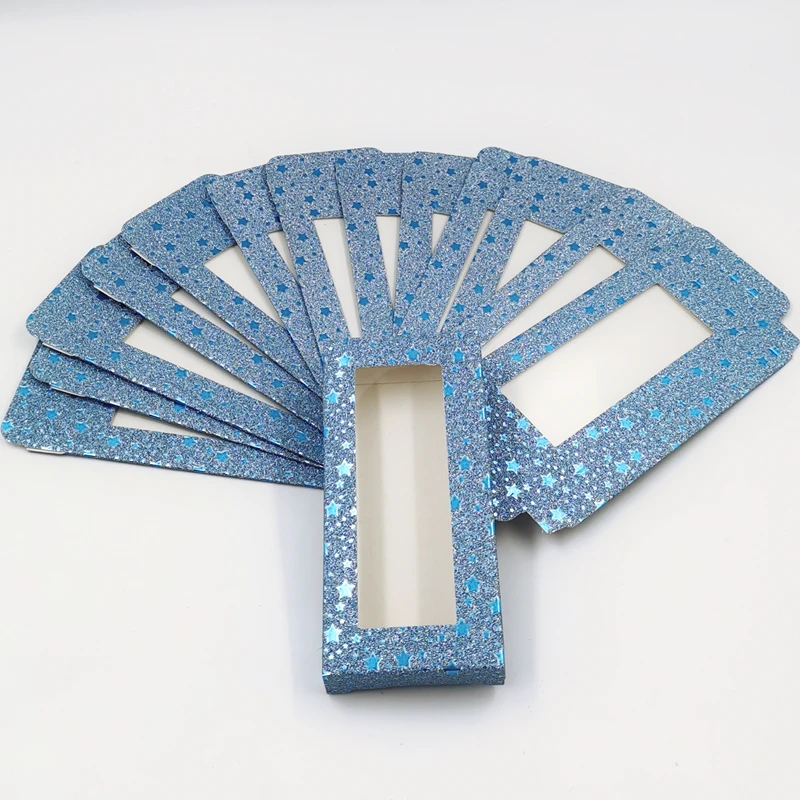 

Wholesale 10pcs~100pcs Packing box for eyelash blank eyelashes package Multicolor paper box Eyelashes DIY flash packing box 2020