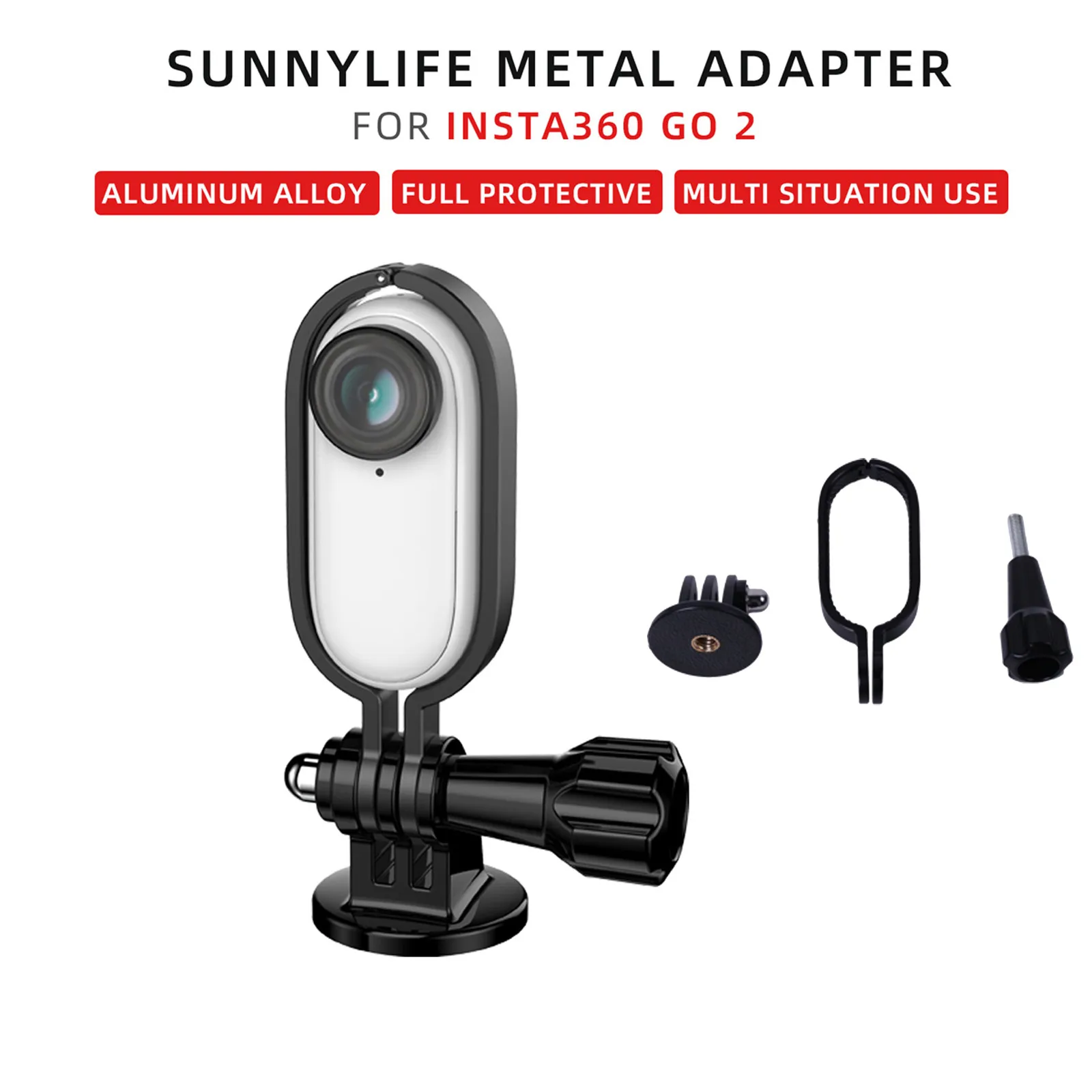 Вспомогательный Кронштейн подходит для Insta 360 Go металлический адаптер рамка