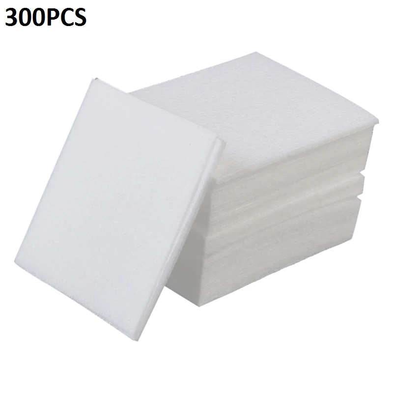 300PCS 1800 шт для удаления ногтей, хлопковые салфетки, наконечники для ногтей, средство для снятия УФ гель-лака, очиститель бумажных подушечек, инструменты для чистки ногтей и маникюра - Цвет: 300PCS