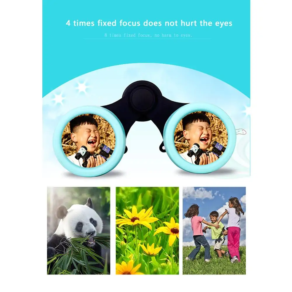 

Newly High Quality Binoculars 4x30 Telescope Rubber Anti-skid Portable Gifts for Children Kids Outdoor
