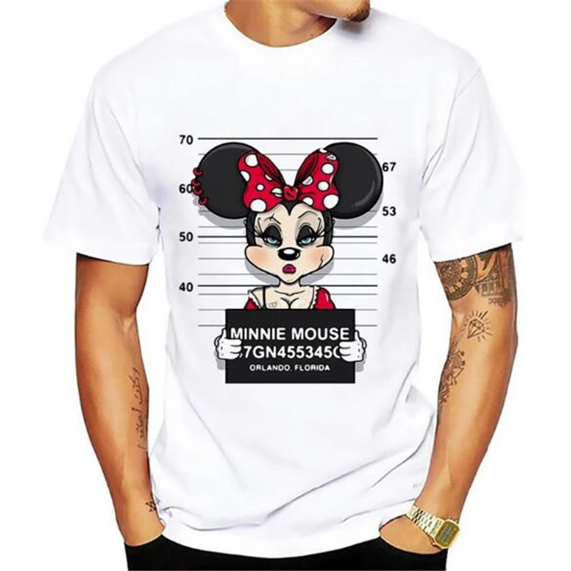 Футболка мужская с коротким рукавом смешная мультяшная рубашка рисунком Диснея