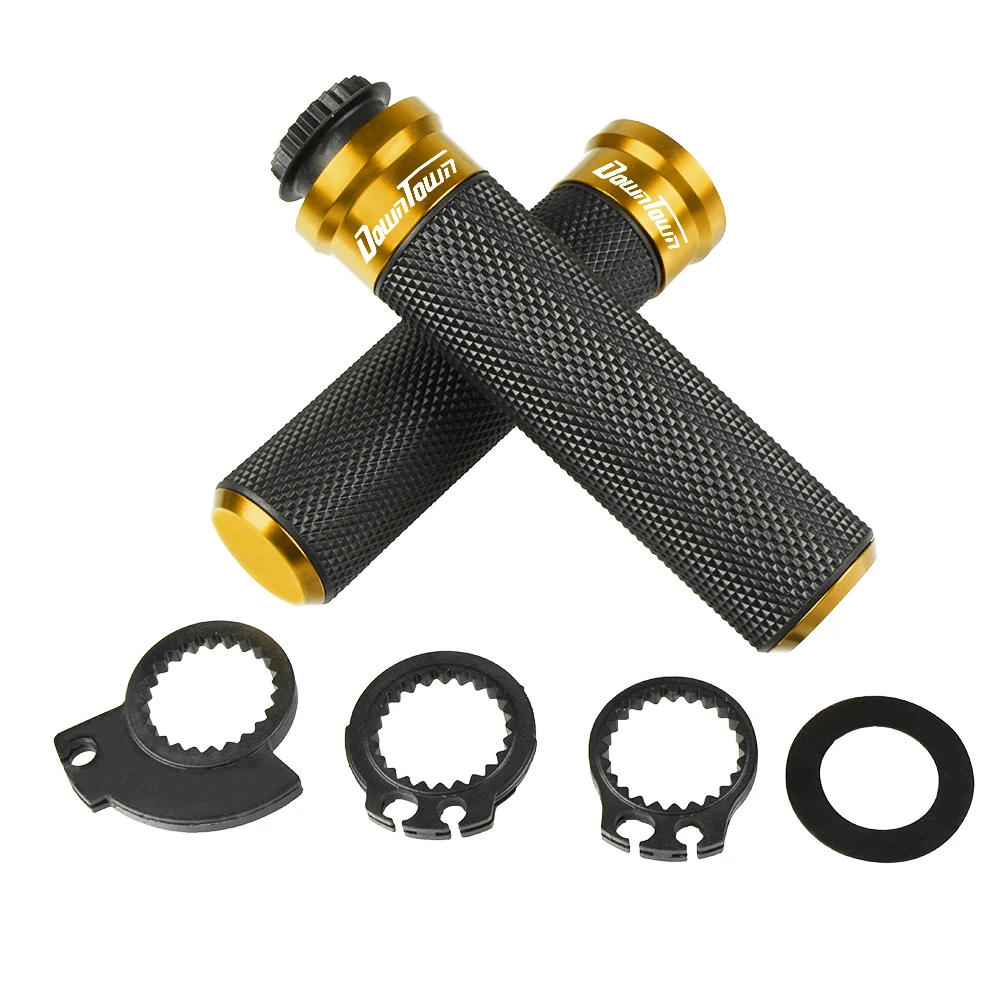 Gold Для KYMCO Downtown DT 200i 300i 350i 125 200 250 350 7/8 ''22 мм мотоциклетные ручки Нескользящая рукоятка заканчивается Захваты Бар ручной Руль - Цвет: Gold